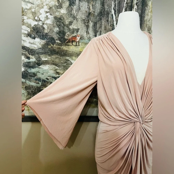 MISA Los Angeles Teget Draped Dress in Nude Size Small NWOT - Picture 3 of 16